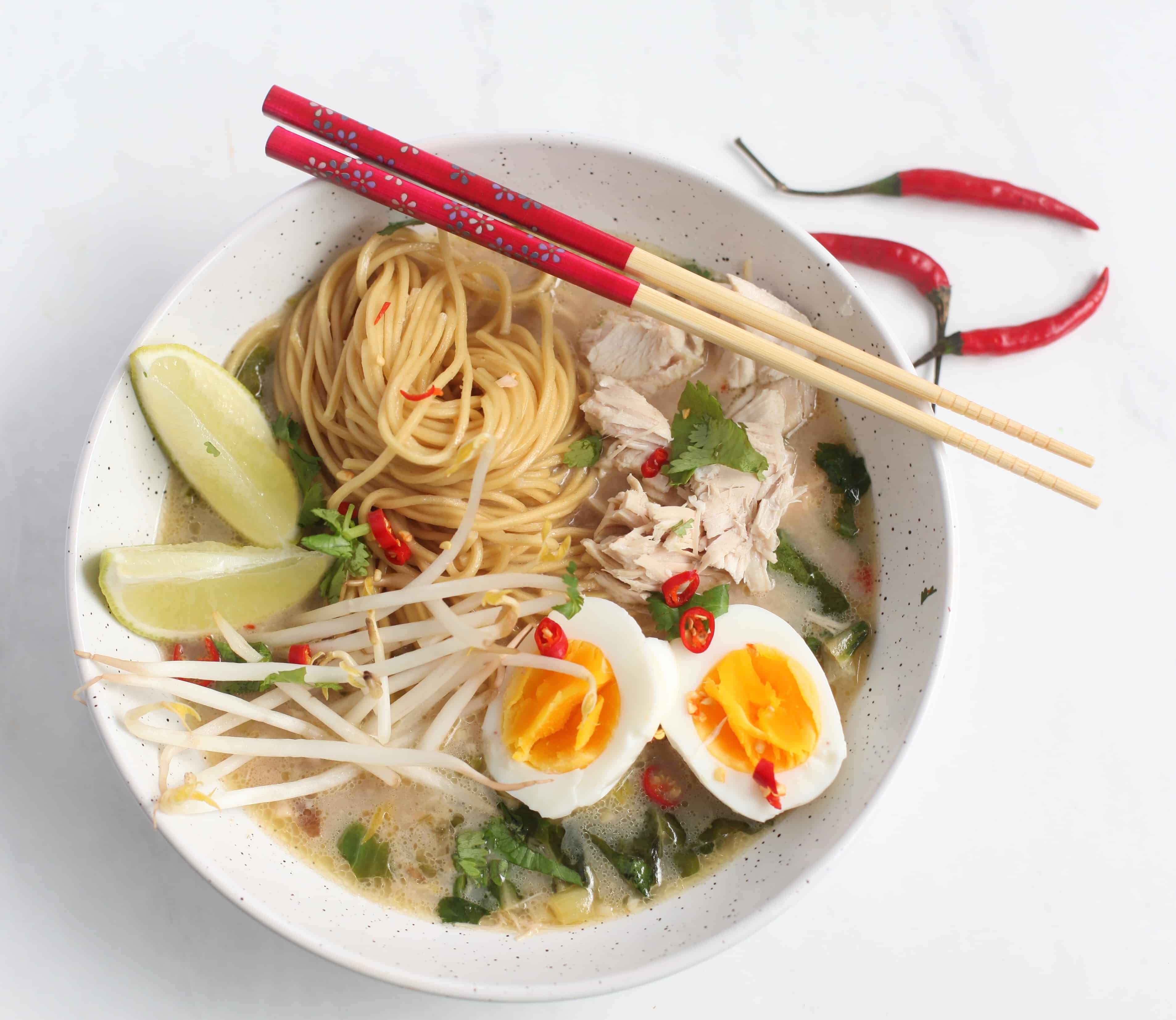 Healthy Homemade Ramen with Chicken