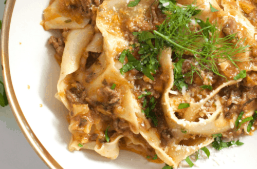 Fresh Pappardelle with Bolognese