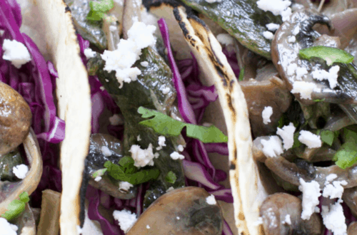 Mushroom Poblano Tacos